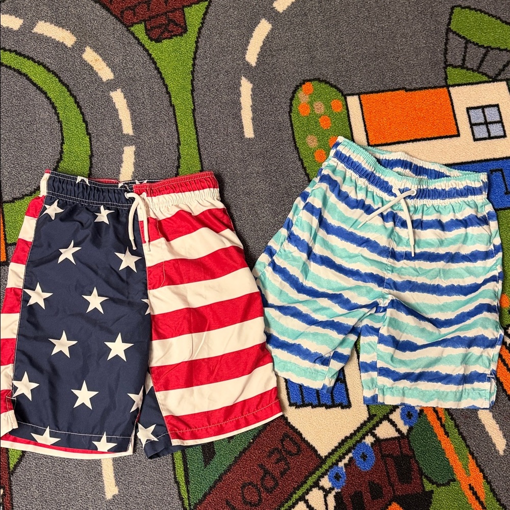 Place Red, White, and Blue Star Striped Shorts Set